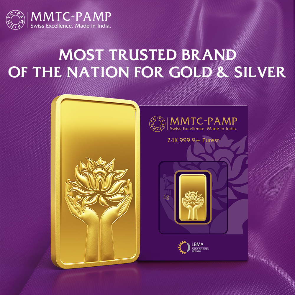 MMTC-PAMP 1g 24K Gold Bar – 999.9+ Purity (LBMA Certified) - Gold Jewellery Kashmir